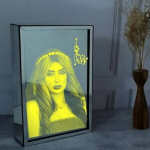 لایت گلس چهره طرح 1 – کادو سفارشی خاص برای سورپرایز تولد، سالگرد ازدواج و ولنتاین